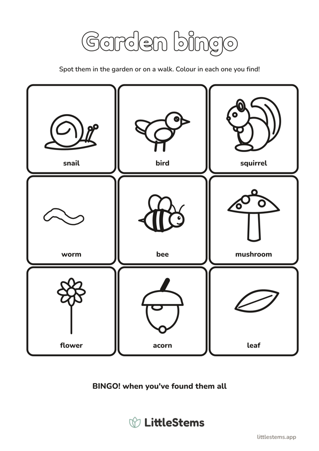 Pages from the garden activity pack